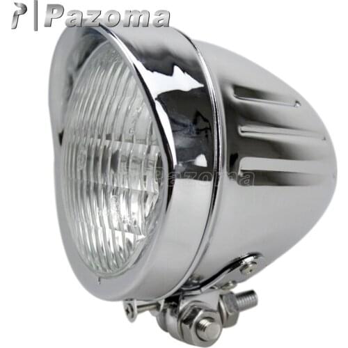 PAZOMA Brand New Front Bullet Aluminum Chrome Headlight Lamp For Harley Softail Dyna Sportster