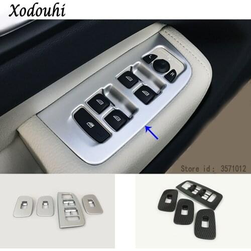 For Volvo XC60 2018 2019 2020 Car Body Styling Door Window Glass Inner Panel Armrest Lift Switch Button Trim Frame Stick Part
