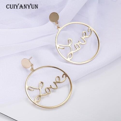 Letters Earrings For Women Aros De Moda 2021 Trendy Brincos Fashion Jewelry Gold Accesorios Mujer Oorbellen Dangle Earrings