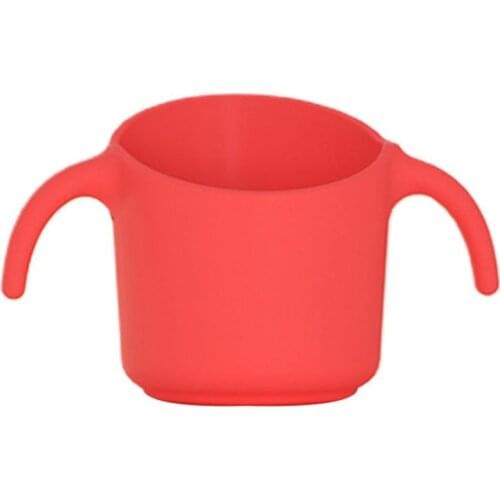 Cute Water Cup Double Handle Eco-friendly Easy Cleaning Silicone Baby Training Sippy Cup for Toddler