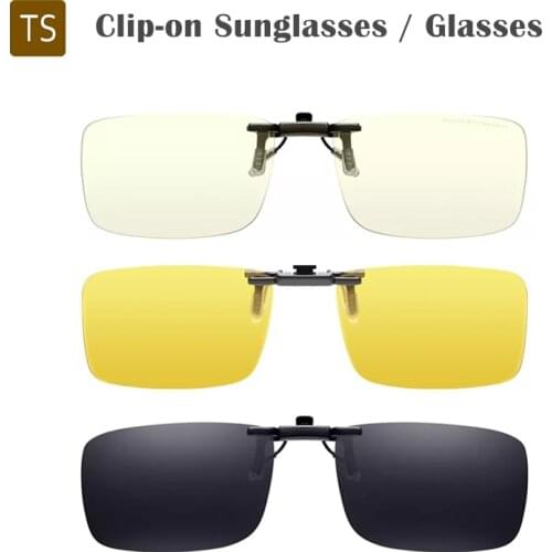 Original Xiaomi TS Night Vision Clip-on Sunglasses 10g Anti-blue Glasses TAC Polarized Lens for Driver Pilot Night Driving