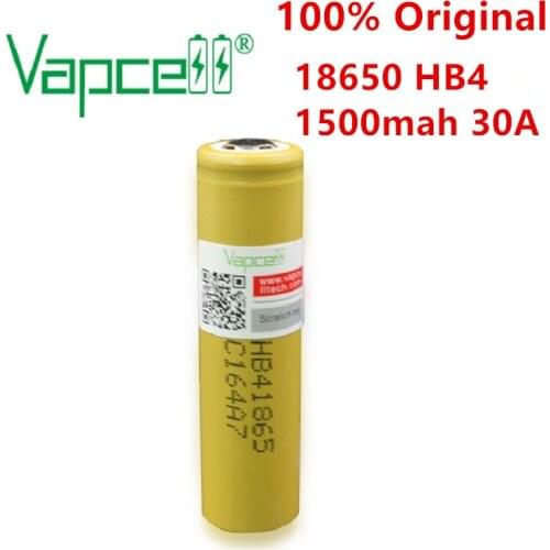 Vapcell original 18650 1500 mAh 30A rechargeable li ion battery batteries HB4 flat / button top for Power tools flashlights