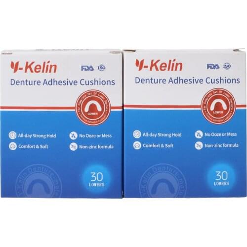 Y-Kelin Denture Adhesive Cushion (Lower) 120 Pads Pad Adhesive Denture