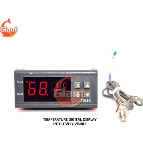 ZFX-7016K Intelligent Digital Display Controller High Temperature Controller 999 Degree Burner Oven Control Switch 10A 110-220V