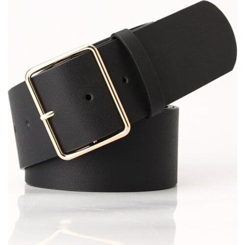 Womens Wide Belt, Coat and Sweater Decoration Waist Sealing Simple Style Fashion PU Belt PY17