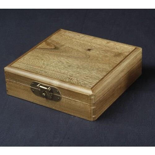 Golden Phoebe Box Solid Wood Retro Mildew Mothproof Certificate Book Painting Jewellery Cosmetics Favorites Storage Case Custom