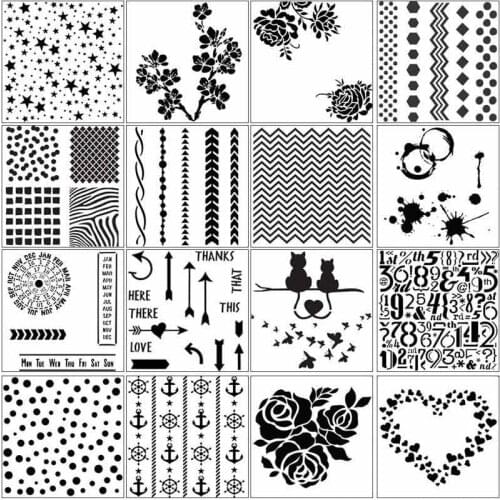 1Pcs Painting Stencils DIY Craft Tools Walls Painting Reusable DIY Scrapbooking Stamps Album Decorative Multifunction