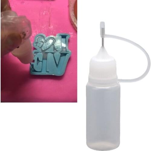 10Pcs 10ml Epoxy Resin Mold Small Gaps Coloring Bottles With Syringe Needle Handling Resin Colorant Details Craft Tools