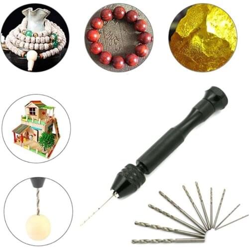 36 Pcs Hand Drill Bits Set Woodworking Mini Drill for UV Epoxy Resin Mold Jewelry Making New