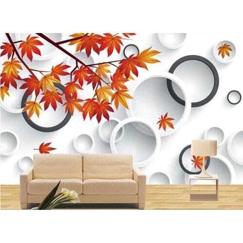 Custom 3D murals,3D stereoscopic simple fashion Maple Leaf papel de parede,office living room sofa TV wall bedroom wallpaper