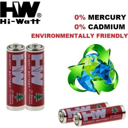 Hi-Watt AA Battery Heavy Duty R6P UM3 1.5V 105min Baterai Kering Tugas Berat For Clock Toys Radio