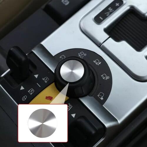 Car Center Console Terrain Knob Adjustment Decoration Sequin Sticker,For Land Rover Discovery 3 2004-2009,Interior Accessories