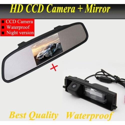 For CCD Chery Tiggo / toyota rav4 Camera Special Car Rear View reverse parking Camera With 4.3 inch Car Rearview Mirror Monitor