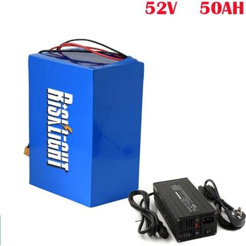 Ebike 14S 52V 48V electric bike batteries 52V 50AH Lithium battery for 48V 1000W 2000W Bafang motor batterie velo electrique
