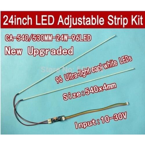 Free shipping 10PCS 490mm Adjustable brightness led backlight strip kit,Update 22inch-wide LCD CCFL panel to LED backlight
