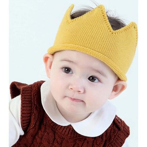 Kids' Crown Baby Knitted Hat Photography Props Autumn Winter Knit Newborn Baby Girl Boy Hat Turban Infant Toddler Beanie Enfant