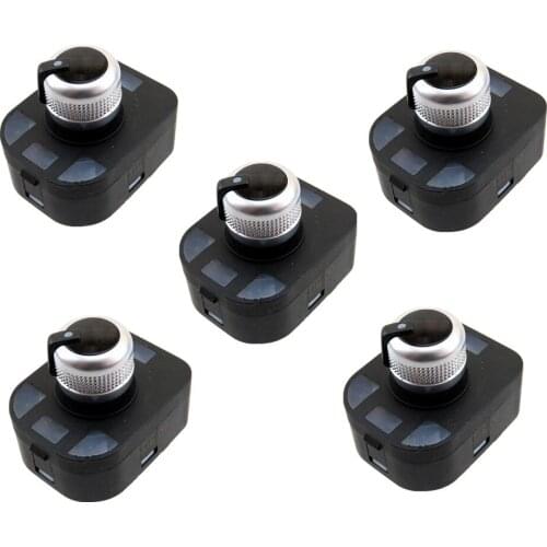 TUKE 5X Electric Mirror Adjust Control Switch Chrome Knob For TT R8 A7 RS6 RS7 S6 C7 A8 S8 A6 Allroad 4GD 959 565 A 8KD 959 565