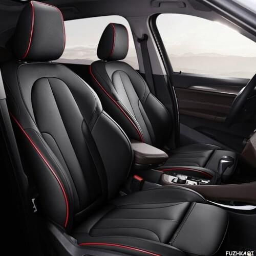 FUZHKAQI Make Custom Leather car seat covers For KIA Niro KX1 Cadenza SHUMA CARENS Carnival VQ Borrego Opirus Sorento car seats