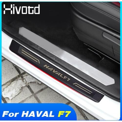Hivotd For Haval F7 F7X 2019 2020 Accessories Door Sills Scuff Plate Protection Stainless Steel Welcome Pedals Car Exterior