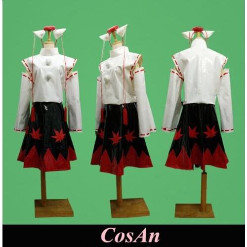 Game Touhou Project Inubashiri Momizi Cosplay Costume Fashion Patent Leather Uniform Unisex Role Play Clothing Custom-Make Any