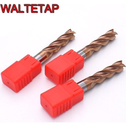 WALTETAP 55° long shank solid tungsten carbide end mill 75L/100L 4 flutes square end mills HRC55 1MM 1.5MM 2MM 2.5MM 3MM 4MM