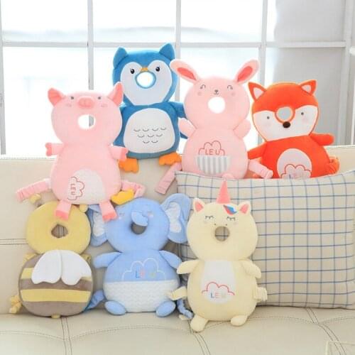 Cartoon Animal Elephant Baby Plush Toy Head Protection Pad Pillow Toddler Headrest Pad Kids Head Back Shatter Resistant Cushion