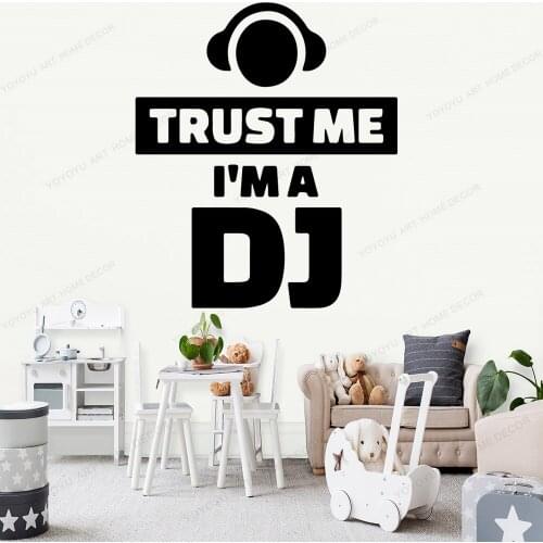Music Pop Rock I'm a DJ Home Decoration Accessories For Kids Rooms Mural Living Room Decor Background Wall Art Decal QQ1030
