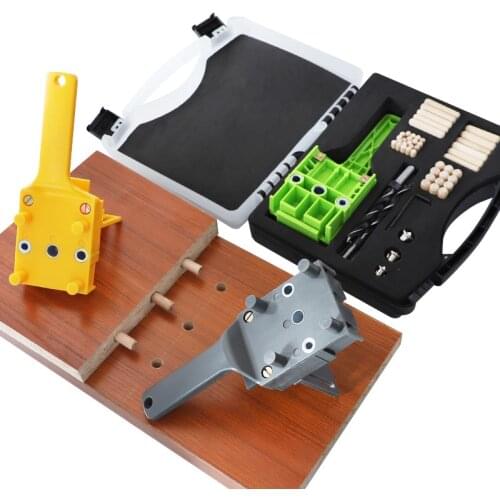 Dowel Jig 6 8 10mm Thicken ABS Pocket Hole Jig Handheld Adjustable Drill Guide for Wood Joints Drilling