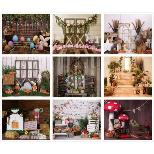 Easter Photography Backdrops Birthday 1st Baby Shower Spring Eggs Decorations Photo Background Children Newborn Studio Photocall
