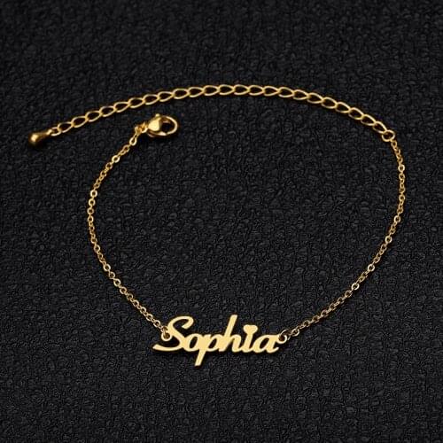 Personalized Custom Name Bracelet Gold Sliver Stainless Steel Cuff Bracelets For Women Handwriting Lovers Bangle Gifts