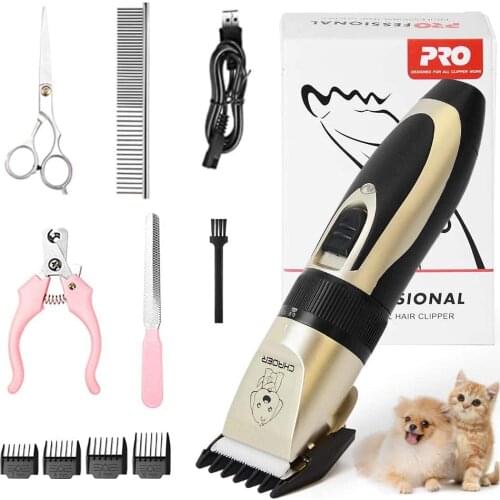 Professional Pet Dog Electric Hair Trimmer Animal Grooming Clippers Rechargeable Cat Cutter Machine Shaver Scissor Clipper Tools