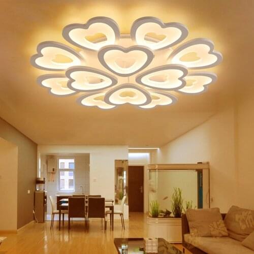 Simple flower-shaped LED ceiling lamp living room lamp post-modern master bedroom warm and creative personality restaurant light