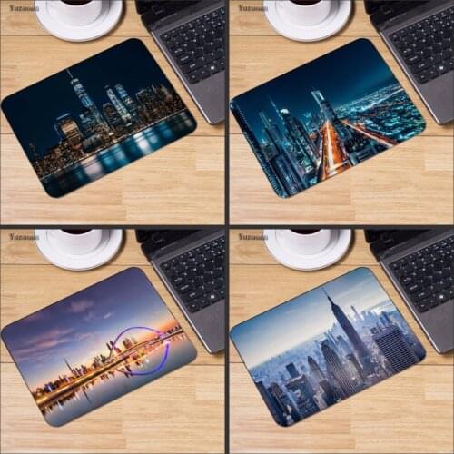Mairuige Anti-Slip PC Beautiful Cities Night Sky Rubber Gaming Mouse Pad Mat Me Pad For Optal No Overlock Edge LOL Mouse Pad