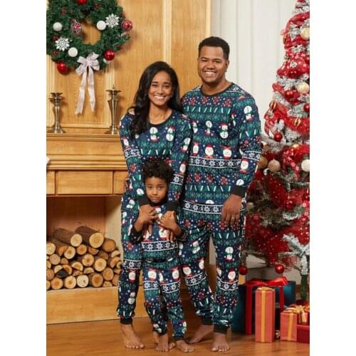 Snowman printed round collar family suit