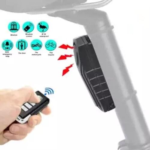 Remote Control Bike Alarm Waterproof Motorcycle Electric Bicycle Security 113dB Anti Lost Remind Vibration Warning Alarm Sensor