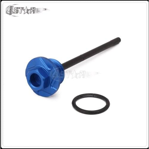 BLUE Aluminum CNC Billet Oil Dipstick Engine Plug Oil Filter Plug For YAMAHA ATV BANSHEE YFZ350 1987- 2002 2003 2004 2005 2006