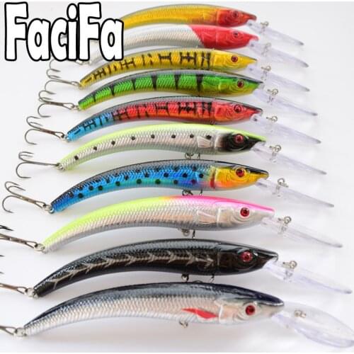 1 pcs 16g 15.5cm Wobbler Fishing Lure Big Crank Bait Minnow Bass Trolling Artificial Bait Pike Carp Lures Treble Fishing hook