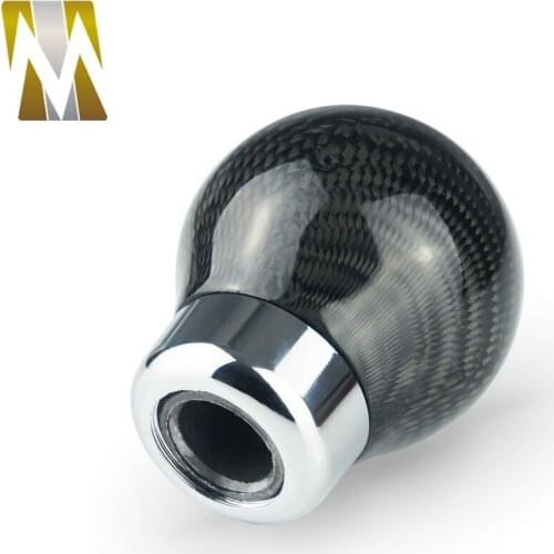 Top Grade Carbon Shift Knob For Manual Automatic Car Real Carbon Fiber Ball Gear Shift Shifter Knob Head For HU-SK1717S