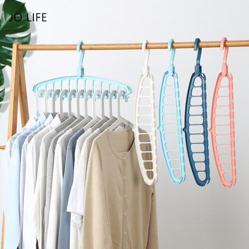JO LIFE 1PC 11 hole Space Saving Storage Rack Multi-function Closet Magic Clothes Hanger Hook