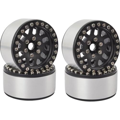 4pcs Aluminum 1.9" Beadlock Wheel Rims for Traxxas TRX4 Bronco Axial SCX10 90046 Tamiya CC01 RC Crawler Accessories