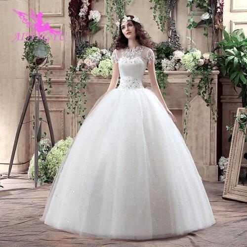 AIJINGYU Winter Dress Princess Bride Hot Crop Top 2021 Victorian Gown Alterations Elegant Dresses For Wedding