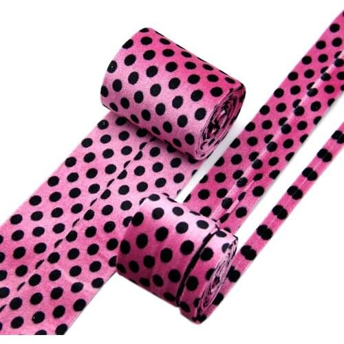 David accessories dots printed Layering Cloth Ribbons 5yards Velvet Ribbon Wedding Party Decoration ,DIY materials,5Yc10786