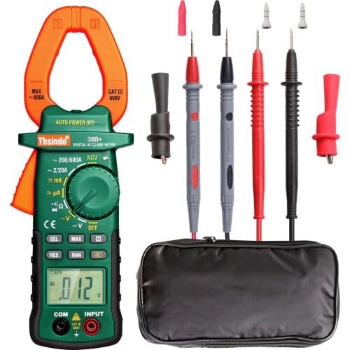 Autoranging Multimeters Clamp Meter With Storage Bag AC/DC Volt AC/DC Current Ohm Diode Resistance Test Voltage Tester