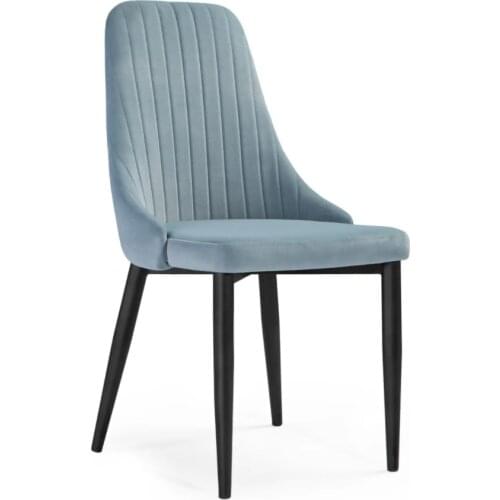 Velvet Dining Chairs Upholstered Seat Chairs Dining Room Chairs Metal Feet Home Kitchen Furniture Modern 1 PCS, Pink