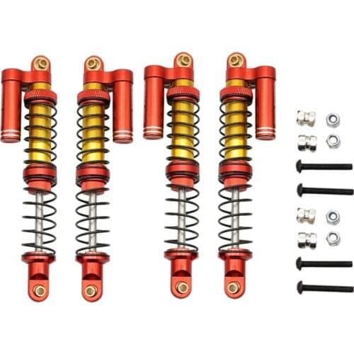 COOL RACING 4PCS RC Oil Suspension Shock Absorber 110MM Double Spring Shock Absorber for 1/10 SCX10 TRX4 D90