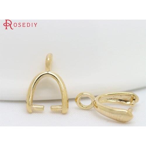 D494)20 pieces Full Height 7.5mm 9.5mm 11mm 24K Gold Color Plated Brass Charms Connector High Quality Diy Jewelry Findings