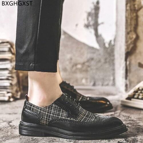 Formal Dress Shoes for M E N Office 2021 Luxury Brand Brogues Man Shoes High Quality Black Business Shoes Men Sapato Masculino