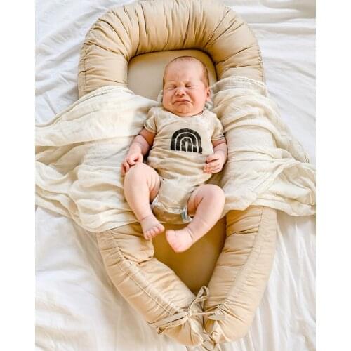 90x50cm Baby Cribs Cotton Gauze Baby Bed Bassinet for Baby Toddler Bed Cunas Para El Bebe