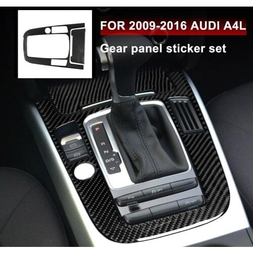 Car gear shift knob frame panel Decoration Trim Center Console Gear Box Shift Panel Cover Trim Car Interior Decals for A4L A5 Q5