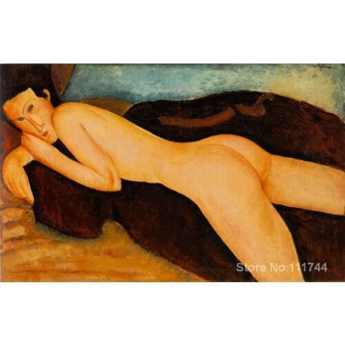 Canvas art on sale reclining nude from the back Amedeo Modigliani Handmade oil painting High quality